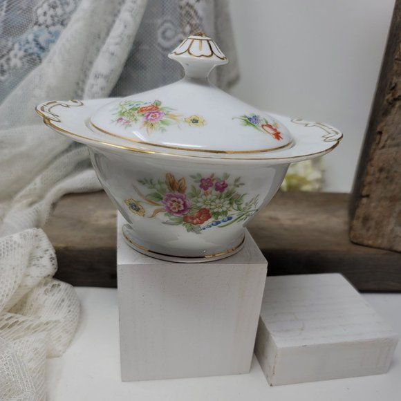 Monarch China Sunny Vale Lidded Sugar Bowl Occupied Japan Vintage - Picture 2 of 8